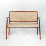 Galaxy Art Teakwood Cane Accent Bench