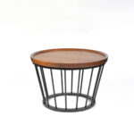 Galaxy Art Iron-Frame Round Coffee Table