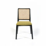 Galaxy Art Modern Contemporary Black Teakwood Dining Chair - Image 3
