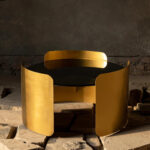 Galaxy Art Harmonia Iron and Glass Coffee Table - Image 4