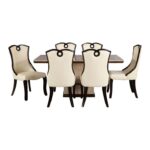 Galaxy Art Elegance Teak Wood Six Seater Dining Set - Image 2