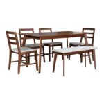 Galaxy Art Elegance 6 Seater Dining Set With Bench - Image 2