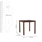 Galaxy Art Antique Cherry 2-Seater Dining Set - Image 3