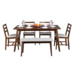 Galaxy Art Elegance 6 Seater Dining Set With Bench - Image 3