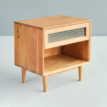 Galaxy Art Paolo Modern Oak Bedside Table - Image 4