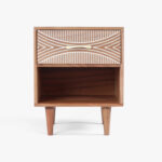 Galaxy Art Bunka Teak Wood Bedside Table - Image 2