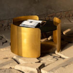 Galaxy Art Harmonia Iron and Glass Coffee Table - Image 2