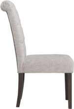 Galaxy Art Elegant Light Gray Upholstered Dining Chairs, Set of 2 - Image 4