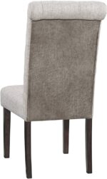 Galaxy Art Elegant Light Gray Upholstered Dining Chairs, Set of 2 - Image 5