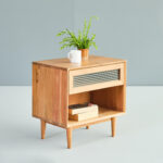 Galaxy Art Paolo Modern Oak Bedside Table