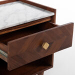 Galaxy Art Carrara Marble Bedside Table - Image 6