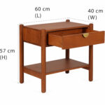 Galaxy Art Serenity Oak Bedside Table - Image 3
