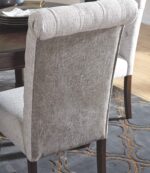 Galaxy Art Elegant Light Gray Upholstered Dining Chairs, Set of 2 - Image 6