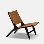 Galaxy Art Handcrafted Teakwood Leatherette Accent Chair