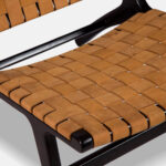 Galaxy Art Handcrafted Teakwood Leatherette Accent Chair - Image 3