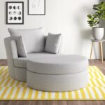 Galaxy Art Artisan Teakwood Bullock Wide Tub Chair and Ottoman