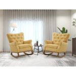 Galaxy Art Artisan Teakwood Double Rocking Chair (Set of 2)