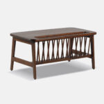 Galaxy Art Modern Rectangular Coffee Table with Integrated Magazine Rack