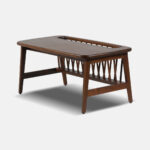 Galaxy Art Modern Rectangular Coffee Table with Integrated Magazine Rack - Image 3