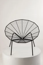 Galaxy Art Metal Spider Web Accent Arm Chair - Image 9