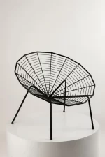 Galaxy Art Metal Spider Web Accent Arm Chair - Image 10
