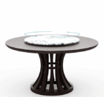 Galaxy Art Timeless Teak Wood Round Dining Table Set - Image 4