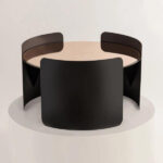 Galaxy Art Harmonia Iron and Glass Coffee Table - Image 5