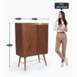 Galaxy Art Scandi Teakwood Bar Unit - Image 8