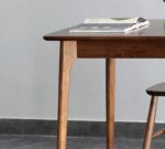 Galaxy Art Linear Teak Wood Rectangle Dining Set 4 Seater - Image 6