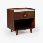 Galaxy Art Carrara Marble Bedside Table - Image 4