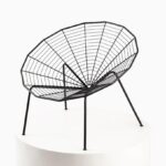 Galaxy Art Metal Spider Web Accent Arm Chair