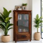 Galaxy Art Sheesham Wood Crockery Unit in Rustic Teak Finish