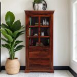 Galaxy Art Sheesham Wood Crockery Unit in Honey Sheesham Finish