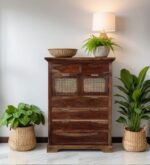 Galaxy Art Rajwada Olive Sheesham Chest of Drawers