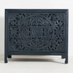 Galaxy Art Premium Handcarved 3-Drawer Indigo Chest of Drawer