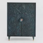 Galaxy Art Handcarved Cabinet in Indigo