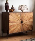 Galaxy Art Sunburst Designer Sideboard Cabinet