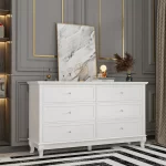 Galaxy Art White Beauty Wooden Chest with 6 Drawers