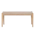 Galaxy Art Linon Cadence Woven Seat Dining Bench