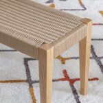 Galaxy Art Linon Cadence Woven Seat Dining Bench - Image 2