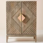 Galaxy Art Handcarved Regalia Cabinet in Washed Grey