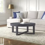 Galaxy Art Round Solid Wood Coffee Table in Oak Finish - Image 3
