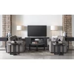 Galaxy Art Round Solid Wood Coffee Table in Oak Finish - Image 4