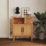 Galaxy Art Sheesham Wood Farmhouse Wicker Sideboard - Image 2