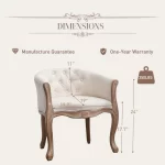 Galaxy Art French Upholstered Accent Chair - Image 3