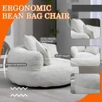 Galaxy Art Durable Chenille High-Back Lounger - Image 2