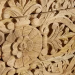 Galaxy Art Elegant Floral Handcarved 3-Drawer Dresser - Image 6