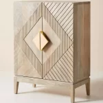 Galaxy Art Handcarved Regalia Cabinet in Washed Grey - Image 2