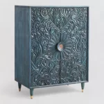 Galaxy Art Handcarved Cabinet in Indigo - Image 5