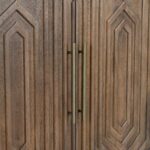 Galaxy Art Walnut-Finished Sheesham Wood Hand-Carved Bar Cabinet - Image 10